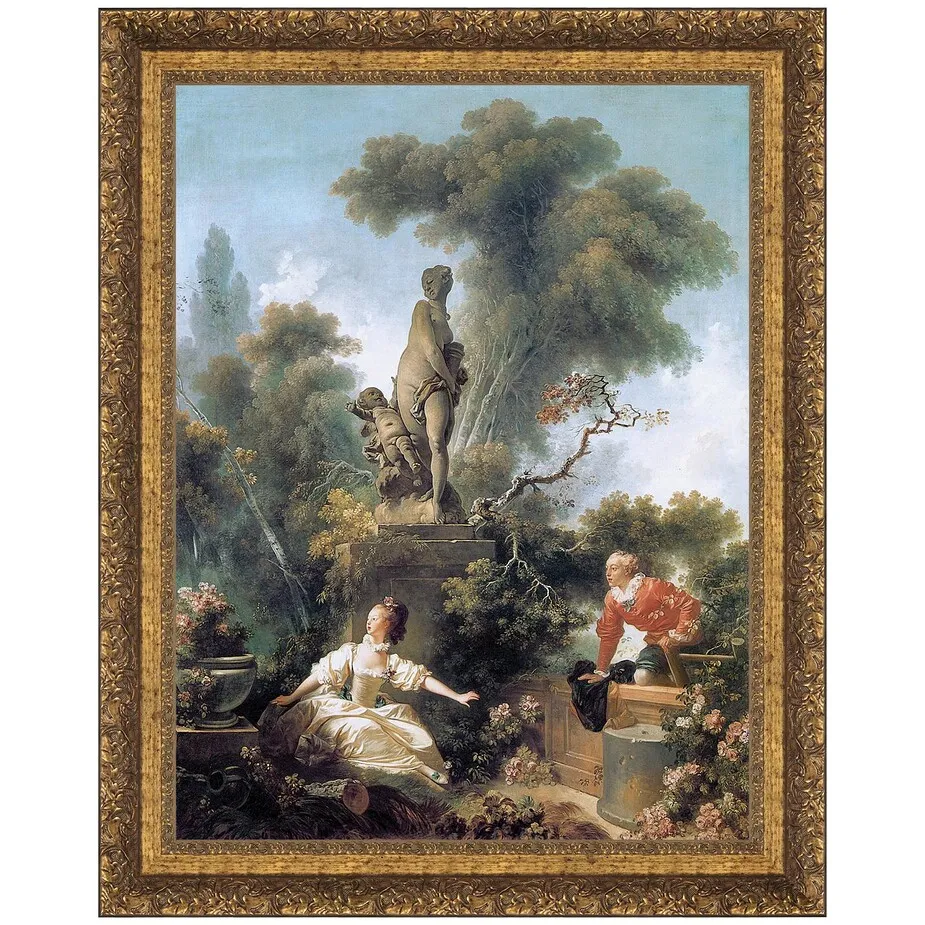 The Meeting Framed Canvas Replica Painting: Small