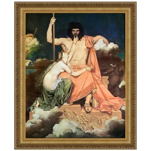 Jupiter and Thetis Framed Canvas Replica Painting: Small