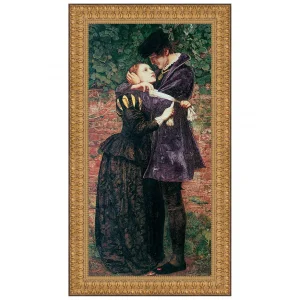 Huguenot on Saint Bartholomew's Day Framed Canvas Replica Painting: Medium