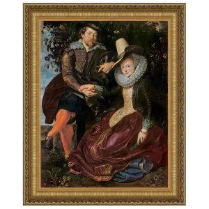 The Honeysuckle Bower Framed Canvas Replica Painting: Medium