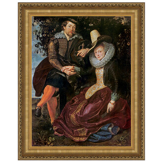 The Honeysuckle Bower Framed Canvas Replica Painting: Grande