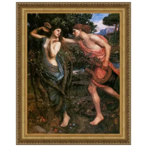 Apollo and Daphne Framed Canvas Replica Painting: Medium