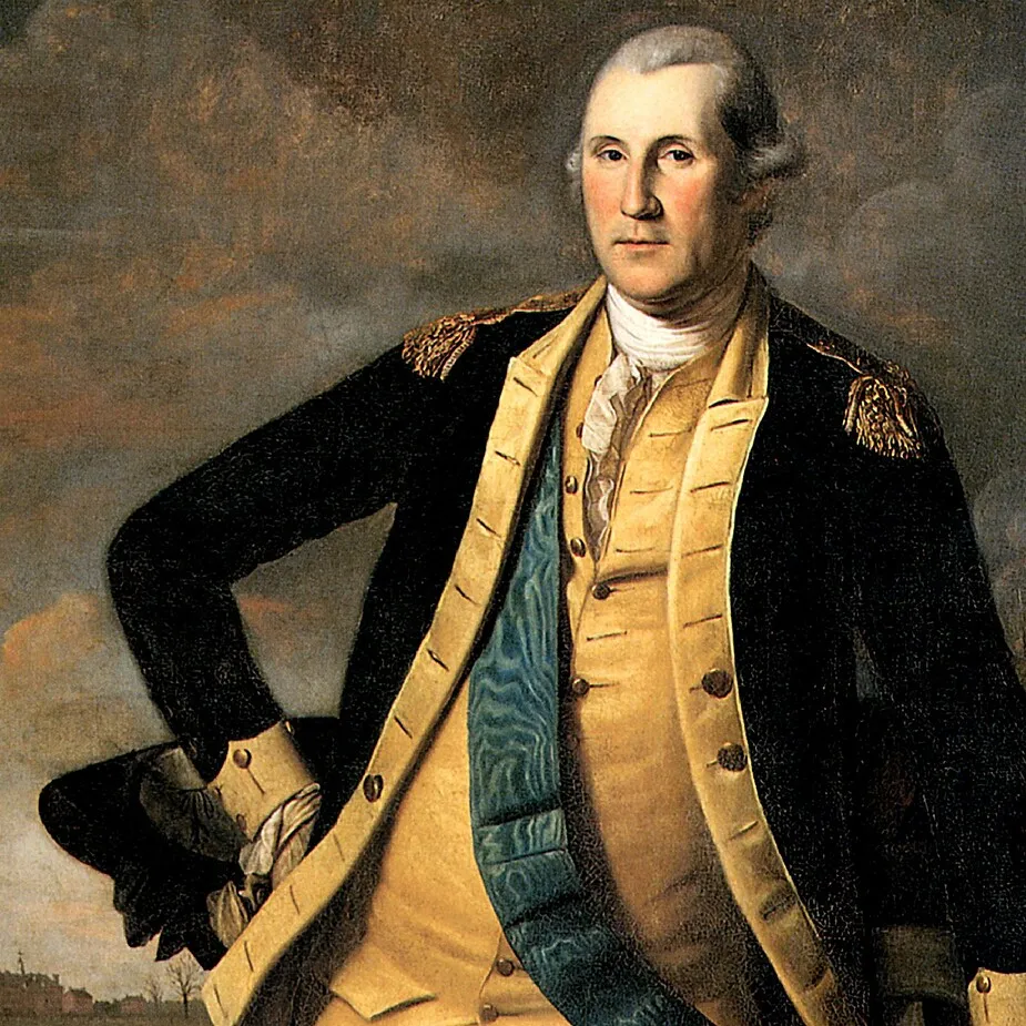 George Washington Battle of Princeton Framed Canvas Replica Painting: Small