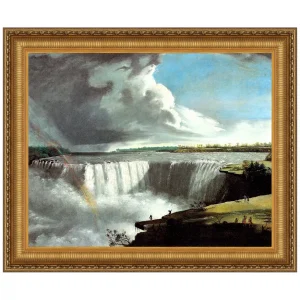 Western Branch of Niagara Falls Framed Canvas Replica Painting: Grande