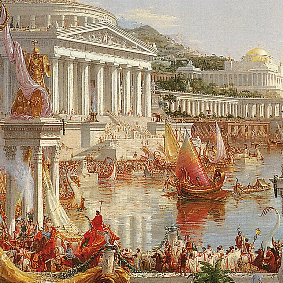 Consummation of Empire Framed Canvas Replica Painting: Large