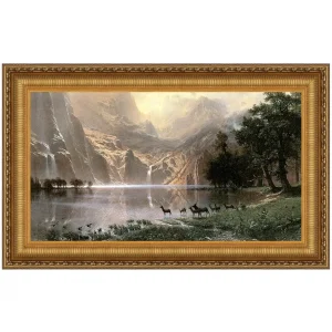 Among the Sierra Nevada Framed Canvas Replica Painting: Medium