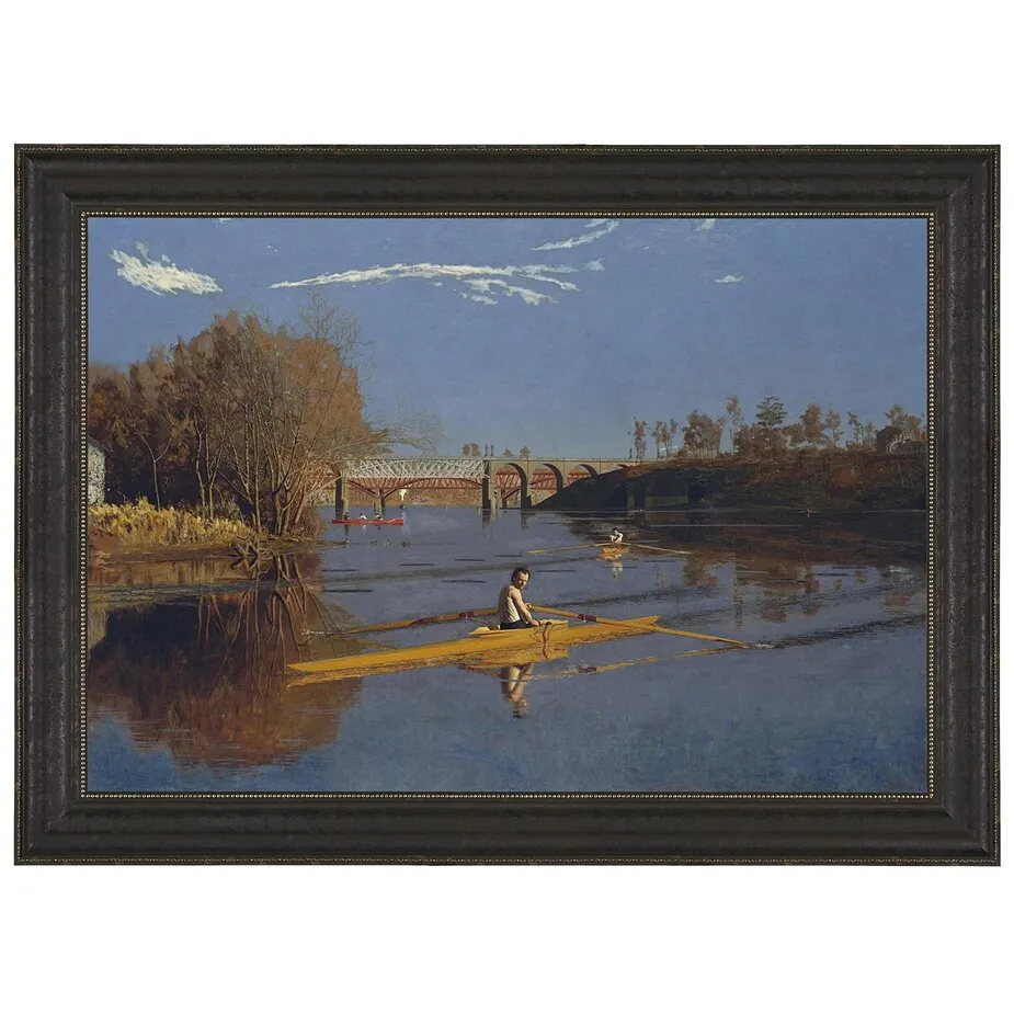 Champion Single Sculls Framed Canvas Replica Painting: Small