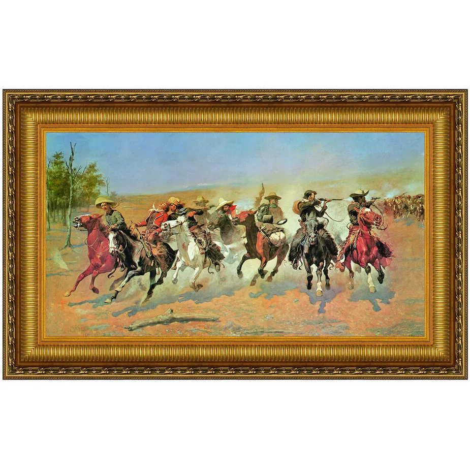 A Dash for the Timber Framed Canvas Replica Painting: Medium