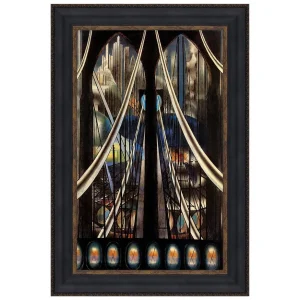The Brooklyn Bridge Framed Canvas Replica Painting: Large