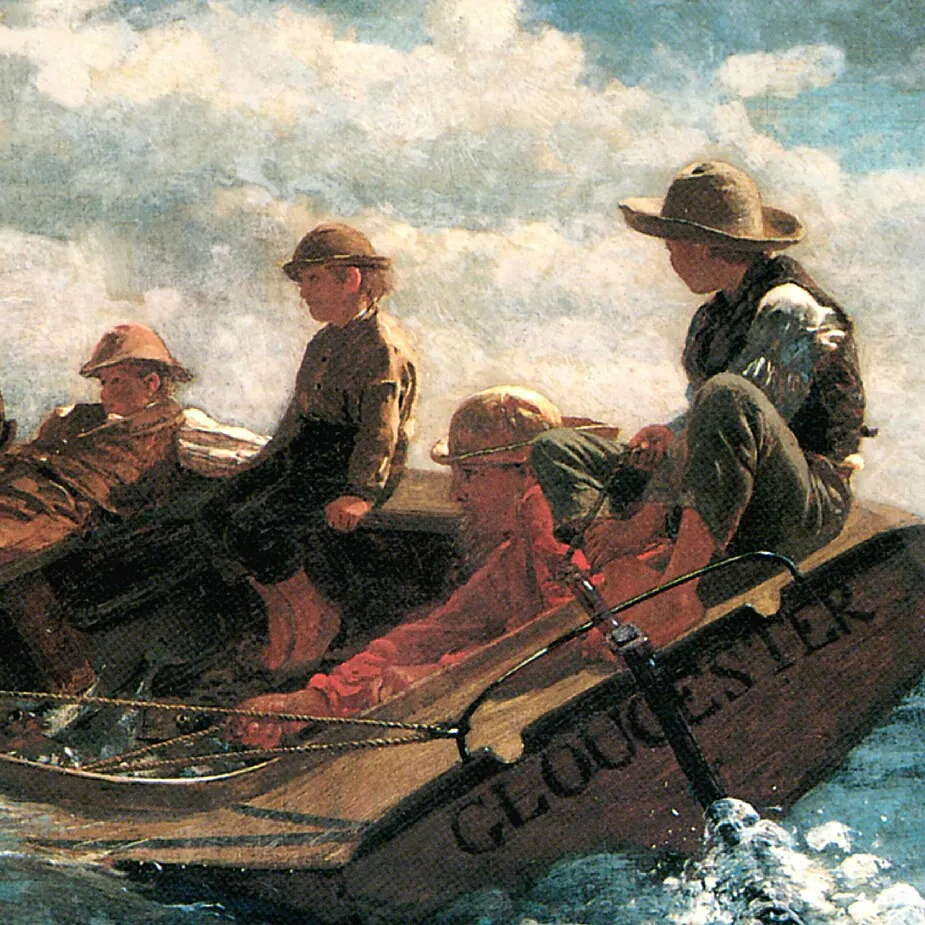 Breezing Up (A Fair Wind) Framed Canvas Replica Painting: Grande
