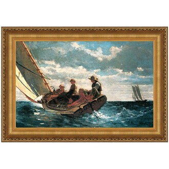 Breezing Up (A Fair Wind) Framed Canvas Replica Painting: Grande