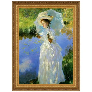 Morning Walk Framed Canvas Replica Painting: Medium