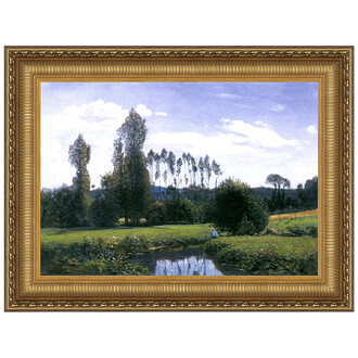 View at Rouelles Le Havre Framed Canvas Replica Painting: Large