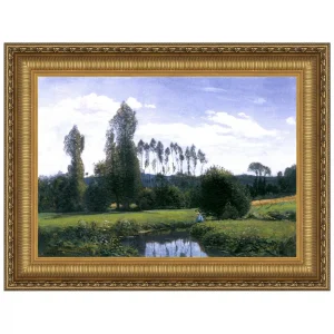 View at Rouelles Le Havre Framed Canvas Replica Painting: Large