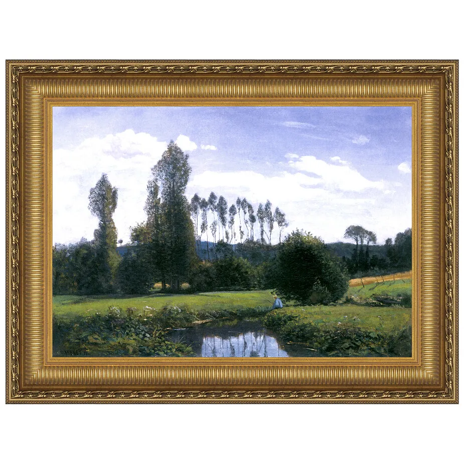 View at Rouelles Le Havre Framed Canvas Replica Painting: Large