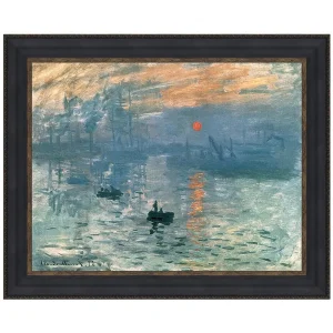 Impression Sunrise Framed Canvas Replica Painting: Medium
