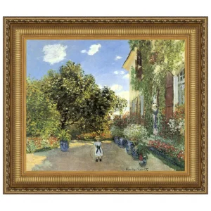 Artist's House at Argenteuil Framed Canvas Replica Painting: Grande