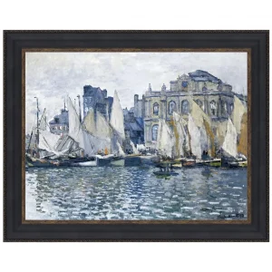 Museum at Le Havre Framed Canvas Replica Painting: Medium