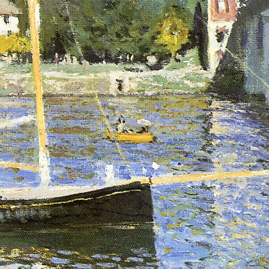 Bridge at Argenteuil Framed Canvas Replica Painting: Grande