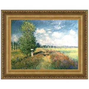 Summer, Poppy Field Framed Canvas Replica Painting: Large