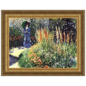 Gladioli Framed Canvas Replica Painting: Medium