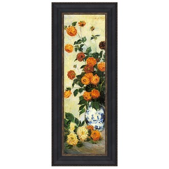 Dahlias Framed Canvas Replica Painting: Grande