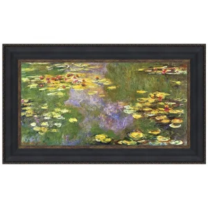 Water Lilies Framed Canvas Replica Painting: Small