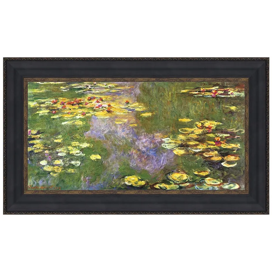 Water Lilies Framed Canvas Replica Painting: Small