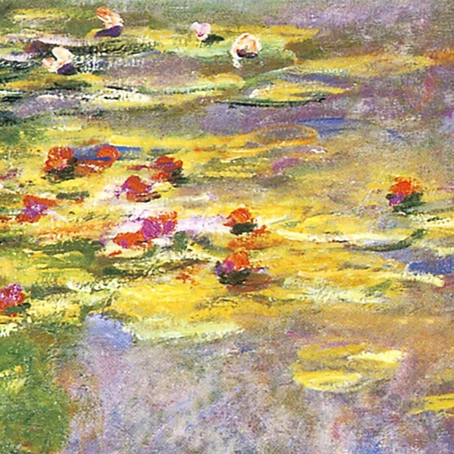 Water Lilies Framed Canvas Replica Painting: Large