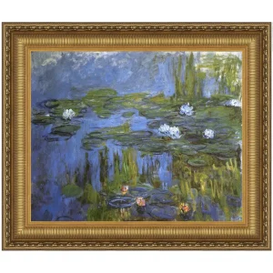 Water Lilies Framed Canvas Replica Painting: Medium
