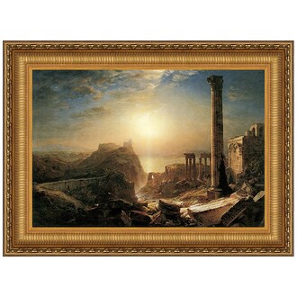 Syria by the Sea Framed Canvas Replica Painting: Small
