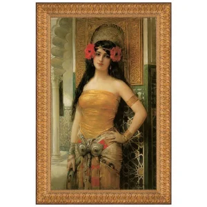Les Coquelicots Framed Canvas Replica Painting: Medium