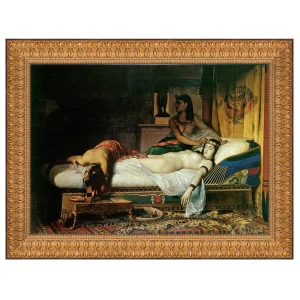Death of Cleopatra Framed Canvas Replica Painting: Small
