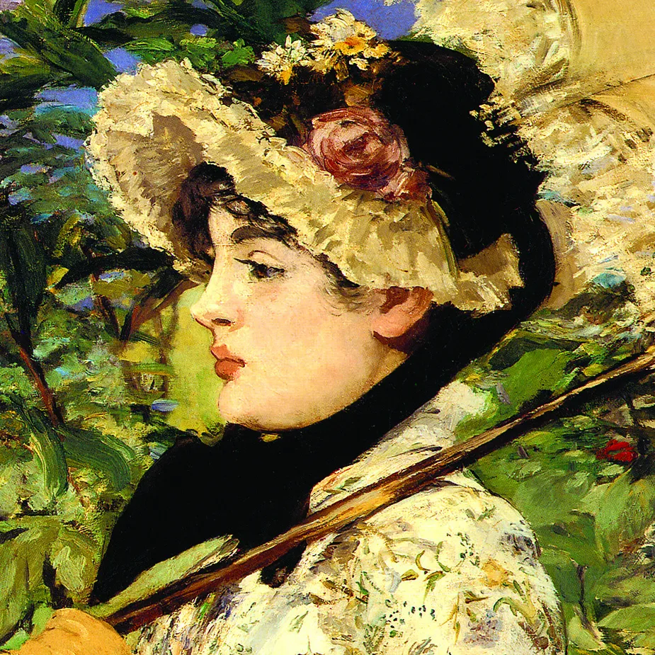 Jeanne (Spring) Framed Canvas Replica Painting: Small