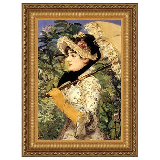 Jeanne (Spring) Framed Canvas Replica Painting: Medium