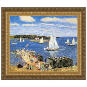 Mahone Bay Framed Canvas Replica Painting: Medium