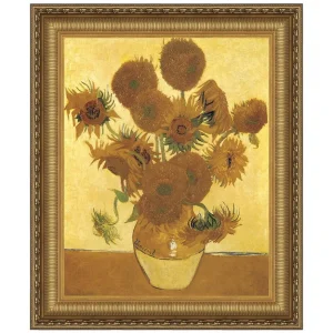 Sunflowers Framed Canvas Replica Painting: Medium