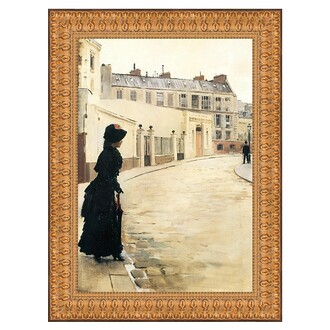 Waiting Paris Rue de Chateaubriand Framed Canvas Replica Painting: Medium