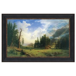 Mountain Landscape Framed Canvas Replica Painting: Small