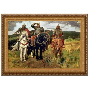 Bogatyrs (Warrior Knights) Framed Canvas Replica Painting: Grande