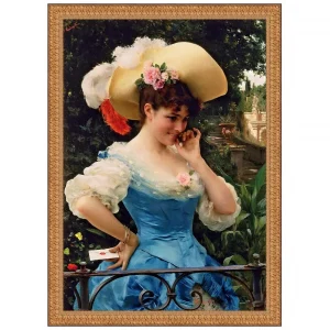 The Love Letter Framed Canvas Replica Painting: Grande