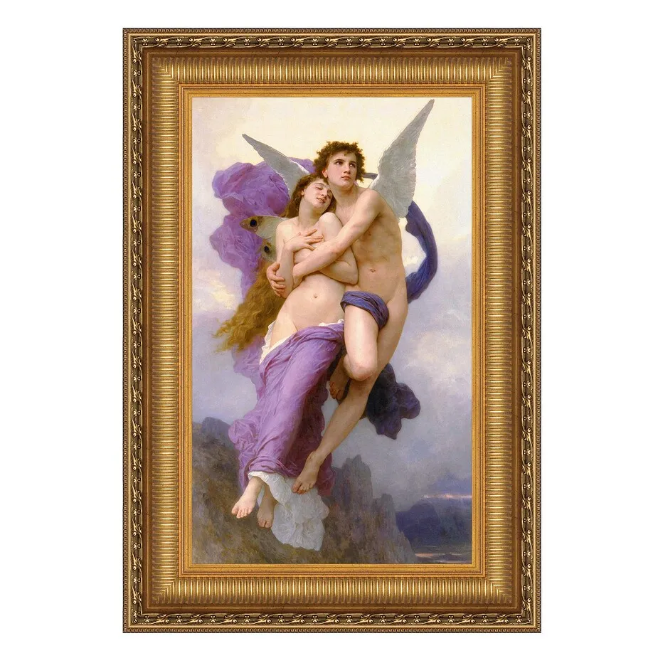 Le Ravissement d Psyche Framed Canvas Replica Painting: Medium