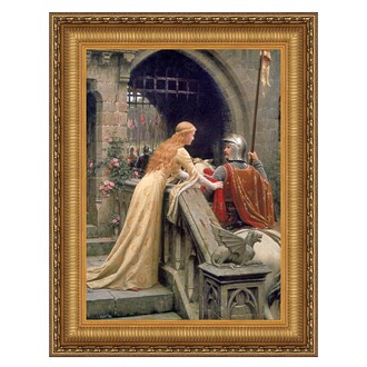 A Lady's Favor Framed Canvas Replica Painting: Small