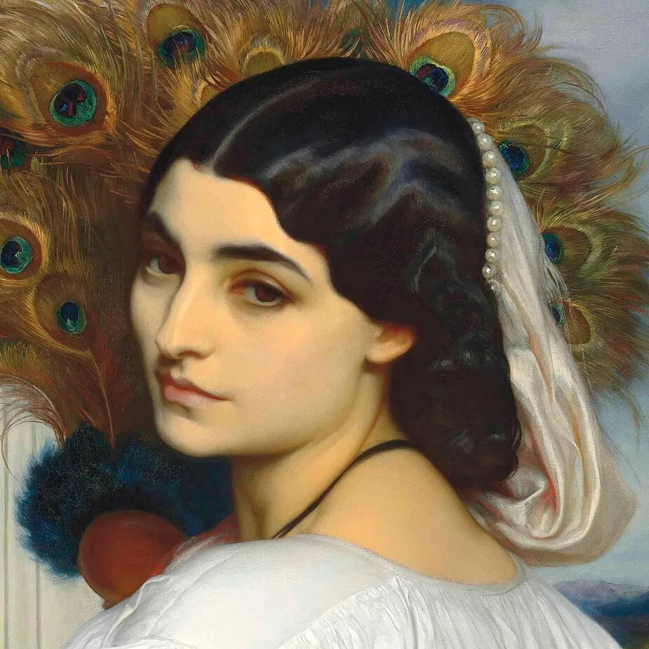 Pavonia Framed Canvas Replica Painting: Medium