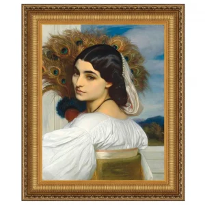 Pavonia Framed Canvas Replica Painting: Grande