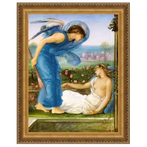Cupid and Psyche Framed Canvas Replica Painting: Medium