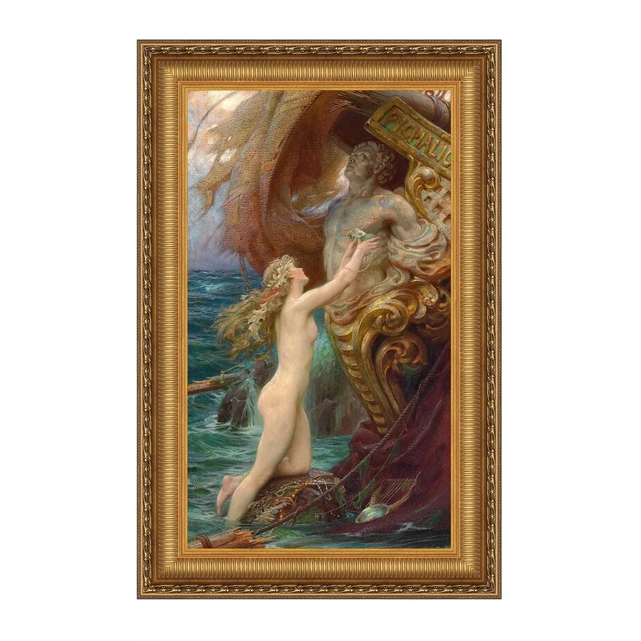 A Deep Sea Idyll Framed Canvas Replica Painting: Medium