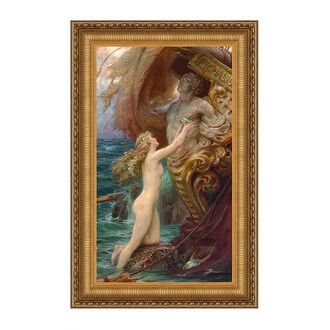 A Deep Sea Idyll Framed Canvas Replica Painting: Large