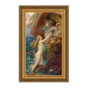 A Deep Sea Idyll Framed Canvas Replica Painting: Grande