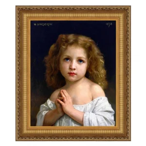 Little Girl Framed Canvas Replica Painting: Small